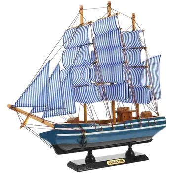 Модель украшения прибрежного стола парусника, Деревянные Модели кораблей, Скульптура морского парусника, Статуя лодки