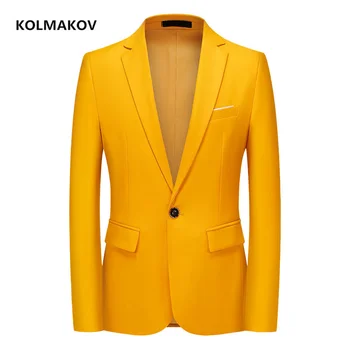 2024 новое поступление, блейзеры на одной пуговице, модный повседневный блейзер, мужские куртки высокого качества, размер M-6XL, 16 цветов