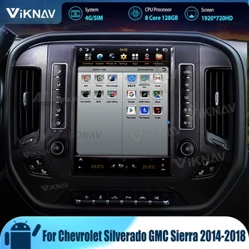 Android Auto 8Core для Chevrolet Silverado GMC Sierra 2014-2018 Обновление Стерео Беспроводной CarPlay 64 ГБ Головное устройство Стерео IPS экран