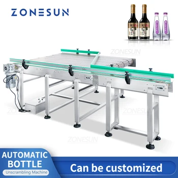 ZONESUN ZS-CBU190 Изготовленный На Заказ Конвейерный Цепной Контейнер для бутылок, Сортирующий Материал, Транспортирующий Дескремблер, Питающий Линию Массового производства