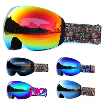 Магнитные лыжные очки со 100% защитой от запотевания Uv400, очки для сноуборда для мужчин и женщин, шлемы и головные уборы