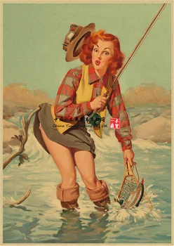 Наклейки для американской рыбалки, наклейки для сексуальных женщин, наклейки на плакаты, художественная роспись стен в домашней комнате и принты, художественная наклейка для декора стен