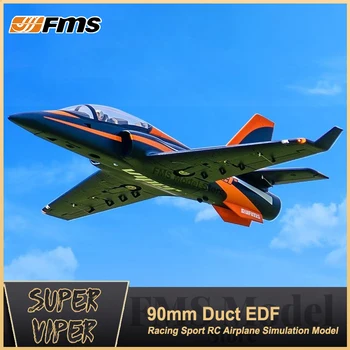 Fms 90-мм Канальный Вентилятор Super Viper Edf Jet Большой Сборки С Неподвижным Крылом 6ch 1400-мм Гигантская Электрическая Модель Самолета с Дистанционным Управлением Pnp