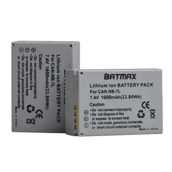 Batmax 1600 мАч NB-7L NB 7L nb 7l Литий-ионный Аккумулятор для камеры Canon PowerShot G10 G11 G12 SX30IS