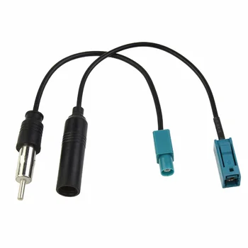 Практичный кабель 15 см, автомобильный стерео DIN-штекер, простая модернизация FM/ AM антенн С возможностью подключения к источнику питания.