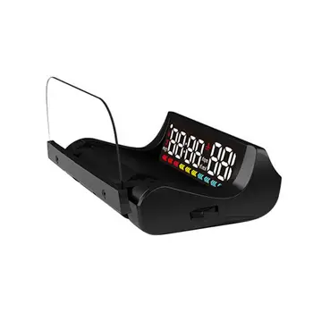 Дисплей HUD На лобовом стекле автомобиля, автомобильный GPS-спидометр высокой четкости 4K, дисплей HUD с многофункциональным датчиком, сигнализация с прозрачным