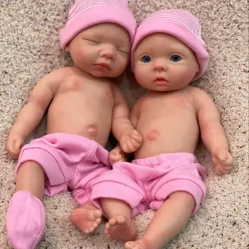 11-Дюймовые очаровательные куклы-Реборн для всего тела из мягкого силикона для новорожденных девочек, расписанные вручную куклы-новорожденные, Игрушки для детей, подарки