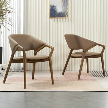121 Итальянский минималистичный обеденный стул из массива ясеня, домашний стул, дизайнерский стул оптом с подлокотниками, Скандинавский стул