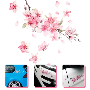 Наклейка на автомобиль Cherry Blossom Наклейки и отличительные знаки Blossoms Flower Капот, Декор экстерьера автомобиля, Бамперы для автомобилей