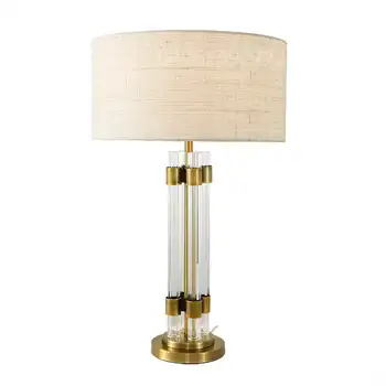 Легкий Роскошный современный кабинет, прикроватная тумбочка для спальни, настольная лампа из скандинавского хрусталя, Стеклянная лампа для освещения интерьера