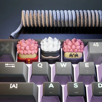 Колпачки для ключей из аниме дзюдзюцу Кайсен, 3D-колпачки для ключей из смолы для механической клавиатуры Satoru Gojo, изготовленные вручную, колпачки для клавиатуры, оригинальные подарки
