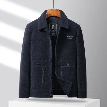 Осенне-зимнее мужское пальто, новая утолщенная повседневная универсальная зимняя куртка Slim Fit