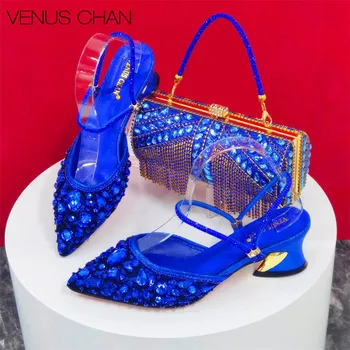 Женские сандалии Лето 2024, Итальянская дизайнерская роскошная женская обувь и кошелек, мини-сумочка в виде декоративного цилиндра с бриллиантами.