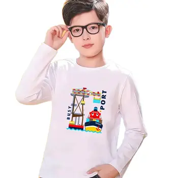 детские футболки с длинными рукавами, хлопковые футболки для мальчиков, весенне-осенние топы для маленьких мальчиков, детская футболка с рисунком
