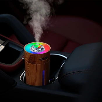 Мини Портативный Автомобильный USB-Увлажнитель Воздуха Очиститель с Цветной Светодиодной Подсветкой USB-Зарядка Ультразвуковой Холодный Туман Ароматический Диффузор Увлажнитель