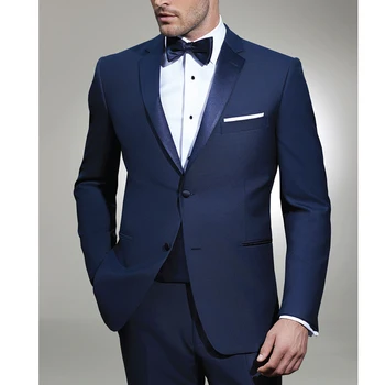 2023 Свадебные костюмы-блейзеры для мужчин, куртка, брюки из двух частей, однобортная повседневная одежда с зубчатыми лацканами, костюм для выпускного вечера, Hombre