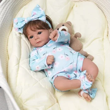 18-дюймовая кукла Reborn Baby Girls Felicia Размером с новорожденного младенца, выглядящая по-настоящему, с множеством деталей, вен, Muñeca Bebe Reborn