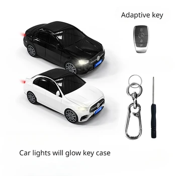 Для Mercedes-Benz E-Class Чехол для ключей, чехол для модели автомобиля, защитный чехол для пульта дистанционного управления, аксессуар для брелка, украшение подарка-сюрприза