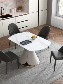 Круглый стол Rockboard с возможностью поворота и деформации, роскошный минималистичный настольный светильник в скандинавском стиле
