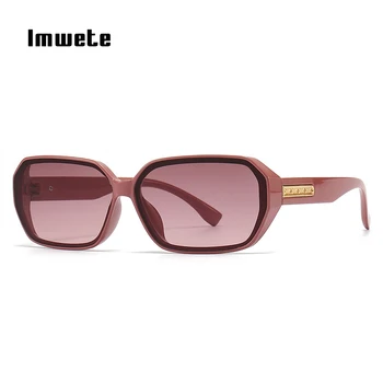 Женские солнцезащитные очки в квадратной оправе Imwete, ретро-градиентные мужские солнцезащитные очки, роскошные оттенки очков UV400 большого размера