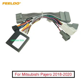 Автомобильный 16-контактный аудио жгут проводов FEELDO с коробкой Canbus для Mitsubishi Pajero (2WD), переходник для стереосистемы вторичного рынка
