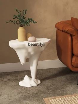 Журнальный столик скандинавской формы, диван в гостиной, приставной столик для маленькой квартиры, чайный столик дизайнерской формы высокого класса