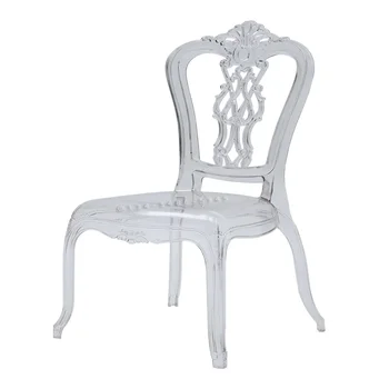 Свадебный зал отеля, свадебный банкетный зал, прозрачный хрустальный стул, акрил, ПК, пластик, бамбуковый стул Napoleon