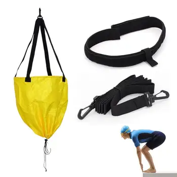Комплект ремней для силовых тренировок в бассейне с парашютом, регулируемый тренажер для взрослых и детей, ремень для тренировок по плаванию