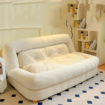 Дизайн ткани для раскладного дивана в комнате Напольный дом Современный роскошный материал Винтажный минималистский диван для гостиной Small Divano Мебель для гостиной