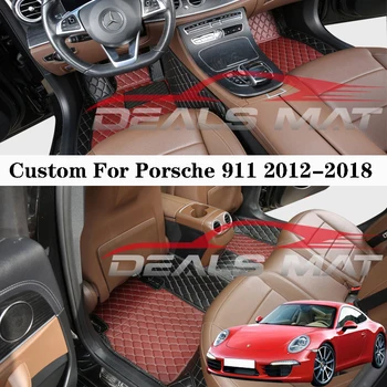 Автомобильный коврик для Porsche 911 2012-2018 Водонепроницаемые детали интерьера на заказ, Ковры, аксессуары