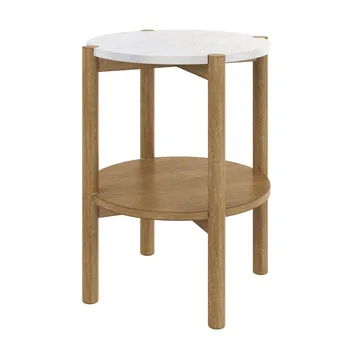Столешница из белой мраморной бумаги, мраморные и деревянные столики с маленькими краями, приставной столик