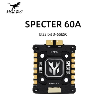 HGLRC SPECTRE 60A BL32 4в1 Mini ESC G071 128K Интегрированный Теплоотвод с ЧПУ 20x20 мм 3-6 S для FPV Дронов Freestyle DIY Запчасти