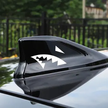 Светоотражающая антенна в виде акульего плавника, автомобильная наклейка, виниловая наклейка с изображением рта акулы