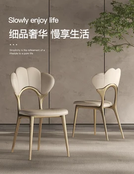 Роскошный обеденный стул для дома, современный минималистичный дизайнерский обеденный стол и сочетание стульев из высококачественной нержавеющей стали
