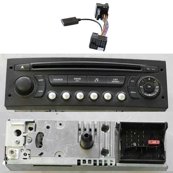 Автомобильный аудио приемник Bluetooth 5.0 Aux адаптер для Peugeot Citroen C2 C5 RD45 RD4 радиомодуль Bluetooth Aux кабель