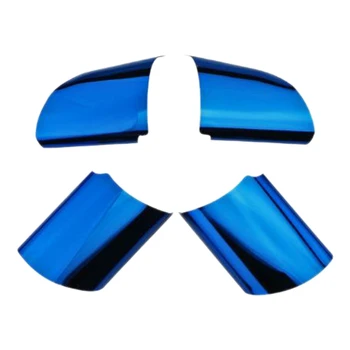 Наклейка для отделки рулевого колеса автомобиля из нержавеющей стали для Ford Focus 2 MK2 2005 - 2011 Аксессуары синего цвета