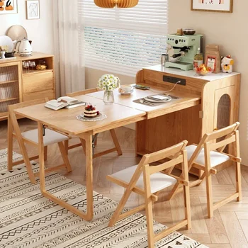 Стол Встроенный выдвижной Для небольшой квартиры, Обеденные столы и стулья, Сервант, шкаф, Складной обеденный стол