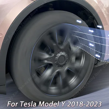 4ШТ Колпачок ступицы, сменный колпачок колеса, 19-дюймовый автомобильный колпачок, аксессуары с полным покрытием 2018-2023 для Tesla Model Y