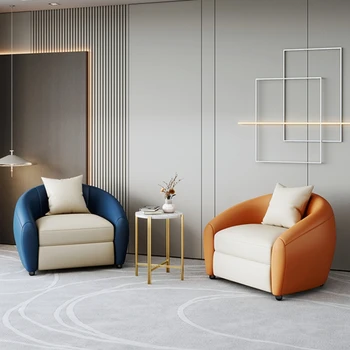 Легкий роскошный дизайнерский односпальный диван-кресло с сеткой, табурет Red Tiger, Скандинавская гостиная, балкон для отдыха, ленивая мебель