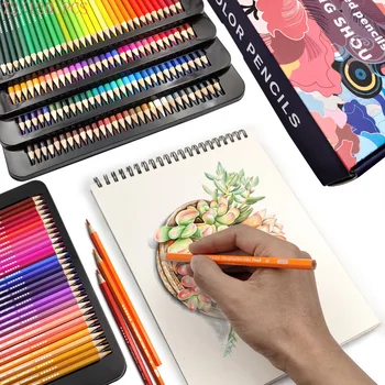Карандаши набор профессиональных рисования для художников, детей и взрослых раскраски ядер и яркие цвета для заливки и рисования