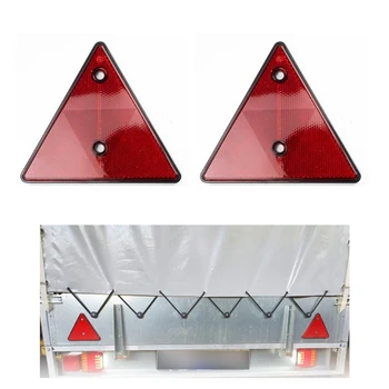 Задний задний маркер для треугольника Автомобильный отражатель для легкового автомобиля с прицепом Красный Упаковка из 2 штук