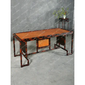 Бамбуковый чайный столик, квадратный чайный столик и сочетание стула, Восьмиместный стол, Чайная комната для отдыха, мебель для чайной церемонии, столы