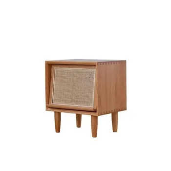 Современный минималистичный шкаф для хранения, прикроватная тумбочка из ротанга