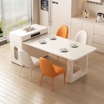 Обеденный стол Nordic Nail Белого цвета в центре Обеденный стол для маленьких квартир Newclassic Дешевый стол в яслях Кухонная мебель