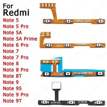 Для Xiaomi Redmi Note 6 7 8 8T 9 Pro 9S 9T 5 5A Prime Боковая Кнопка Переключения Громкости Клавиша Включения Выключения Питания Гибкий Кабель Запасные Части