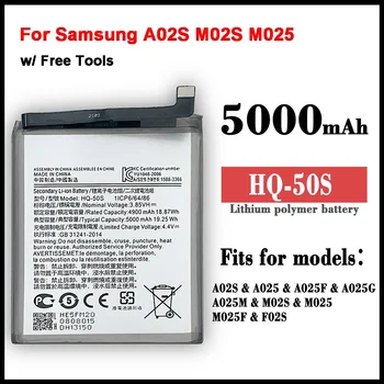 5000 мАч Сменный аккумулятор HQ-50S для Samsung GALAXY A02S M02S M025 F02s Аккумулятор для телефона 5000 мАч + инструменты