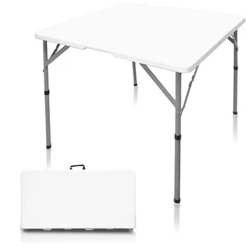 Складной карточный столик Пластиковый походный столик Практичное использование для пикников в помещении, на открытом воздухе, в кемпинге