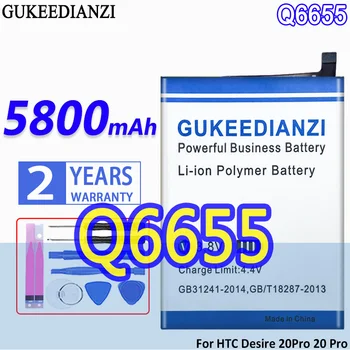 Аккумулятор мобильного телефона большой емкости Q6655 5800mAh для смартфонов HTC Desire 20 Pro 20Pro Desire20 Pro 