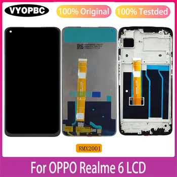 6,5-дюймовый оригинальный ЖК-дисплей для OPPO Realme 6, сенсорный экран с рамкой, дигитайзер в сборе, запасные части RMX2001