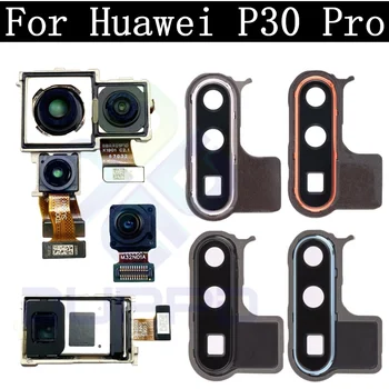 Оригинальный модуль передней камеры заднего вида для Huawei P30 Pro P30Pro Вид спереди, основная камера заднего вида, рамка для задней камеры со стеклянным объективом